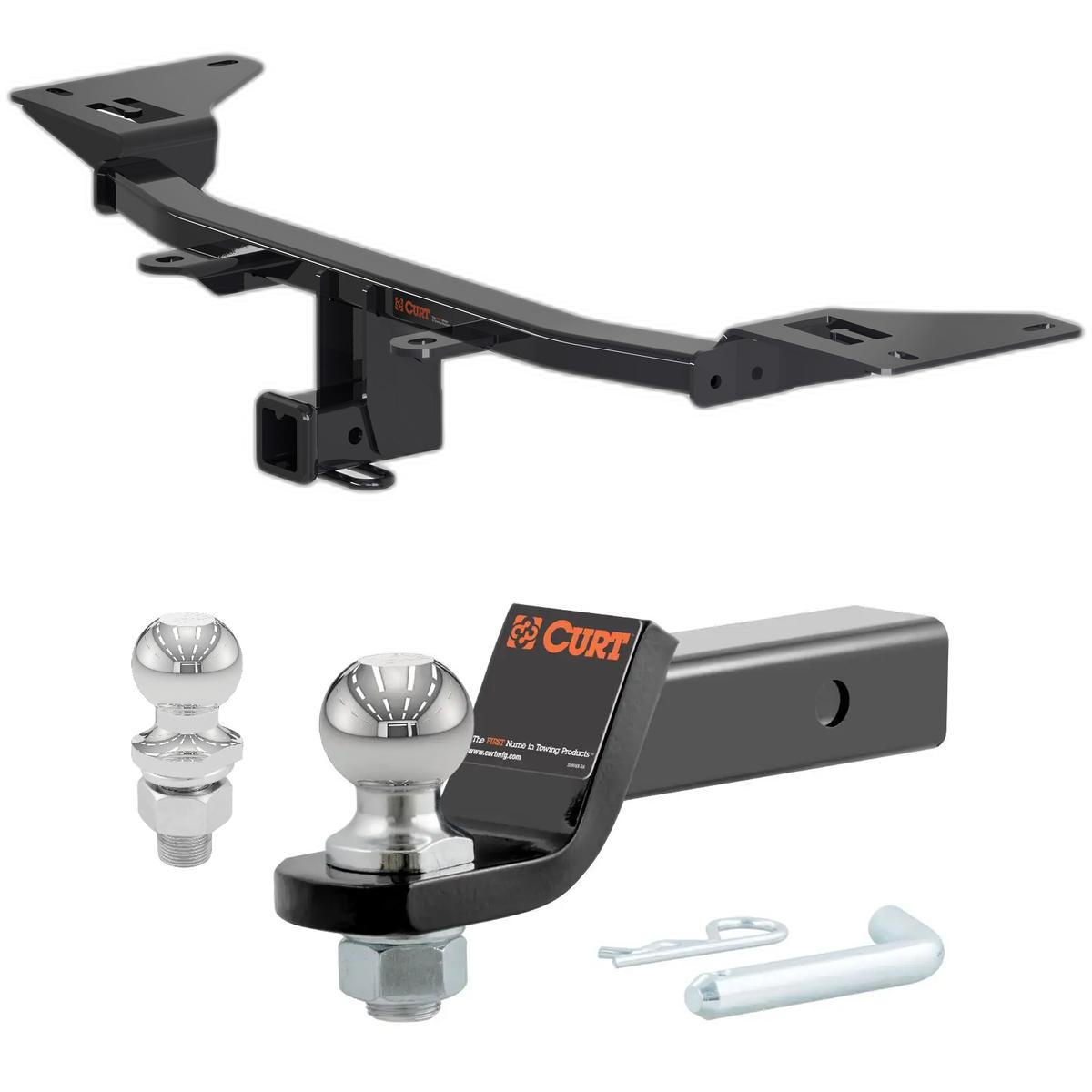 2010-2019 Ford Taurus All CURT Class 3 Trailer Hitch, 2" Receiver + 2" Ball + 1-7/8" Ball Kit thumbnail 0