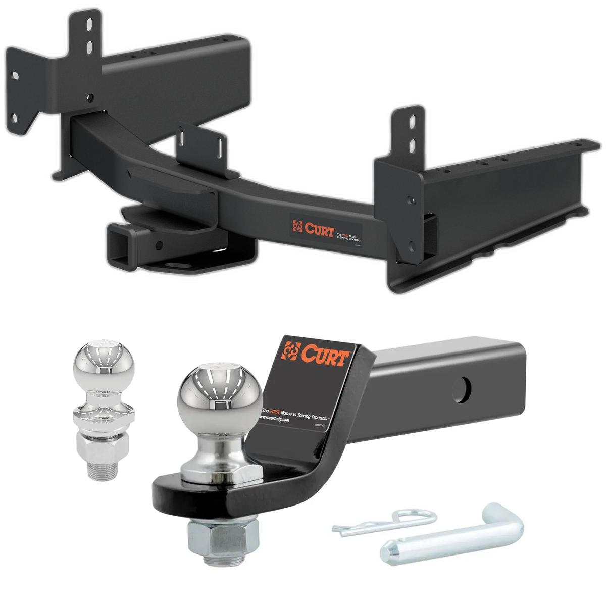 2019-2025 Ram 1500 All Xtra Duty CURT Class 5 Trailer Hitch, 2" Receiver + 2" Ball + 1-7/8" Ball Kit thumbnail 0