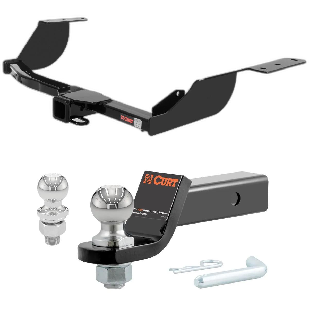 2007-2013 Mitsubishi Outlander All CURT Class 3 Trailer Hitch, 2" Receiver + 2" Ball + 1-7/8" Ball Kit thumbnail 0