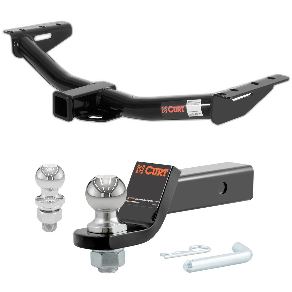 1984-2001 Jeep Cherokee All, Including Sport CURT Class 3 Trailer Hitch, 2" Receiver + 2" Ball + 1-7/8" Ball Kit thumbnail 0