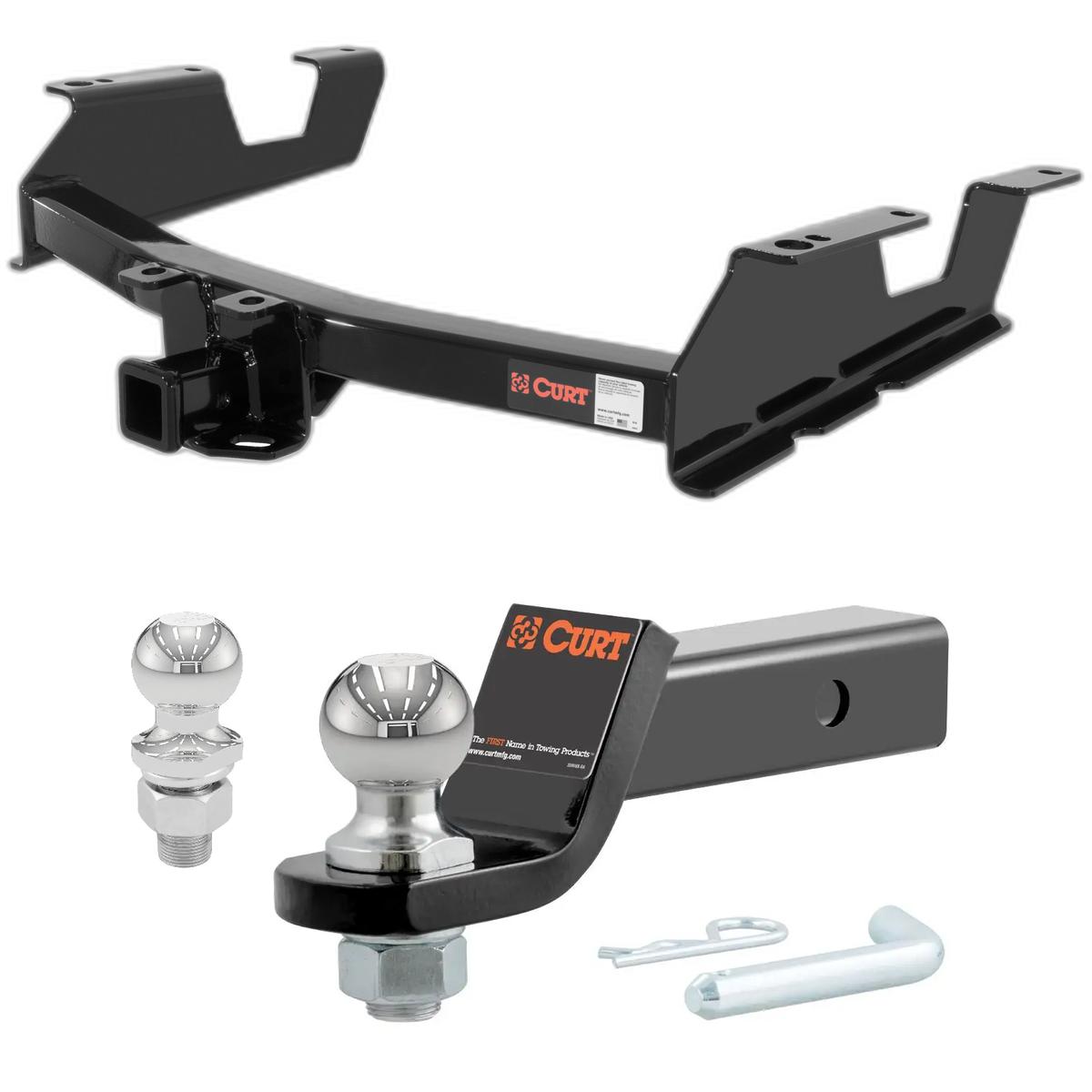 2011-2014 Chevrolet Silverado 3500 HD 8' bed, excluding factory receiver, Tommy Gate lift or cab & chassis CURT Class 4 Hitch, 2" Receiver + 2" Ball + 1-7/8" Ball Kit thumbnail 0