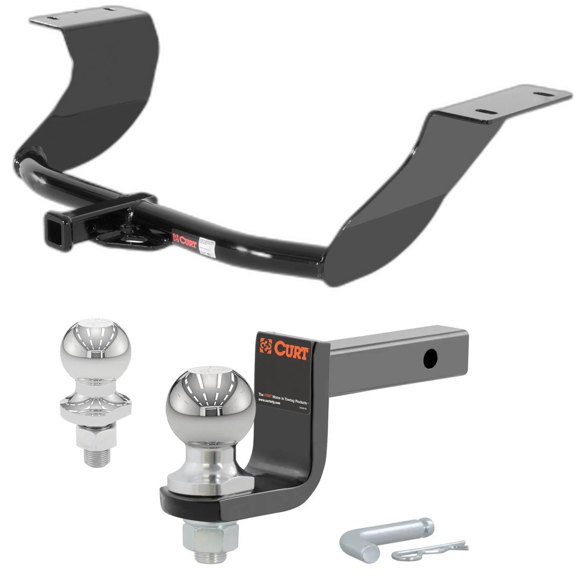 2008-2016 Audi A5 Quattro Coupe, single muffler Class 1 Trailer Hitch, 1-1/4" Receiver + 2" Ball + 1-7/8" Ball Kit thumbnail 0