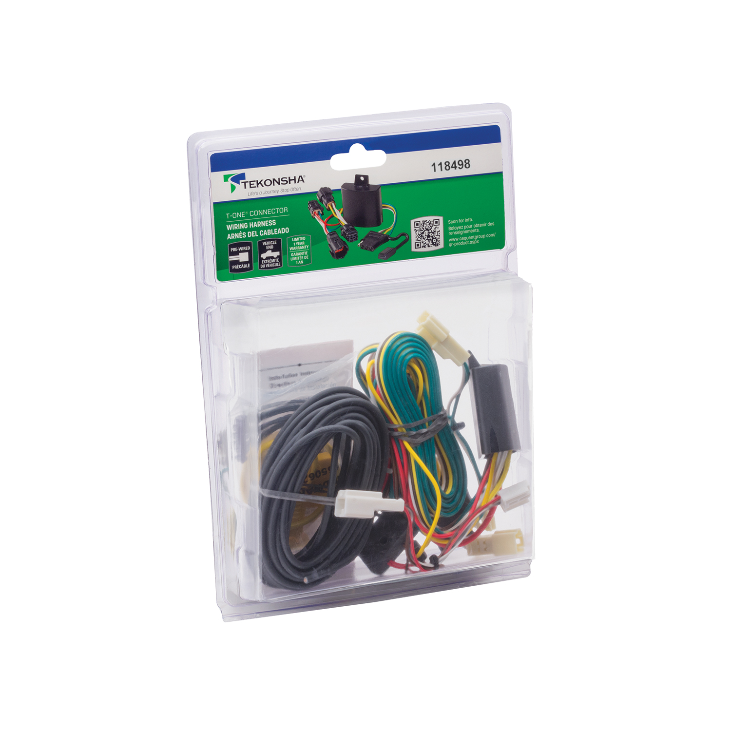 2011-2014 Toyota Sienna, 2015-2020 Toyota Sienna, 2018-2020 Toyota Sienna Tekonsha Plug & Play T-Connector Adapter Trailer Wiring 118498 thumbnail 1