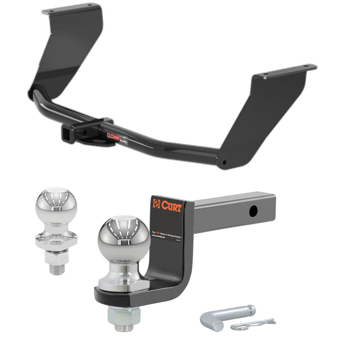 2012 Hyundai Genesis 5.0 Class 2 Trailer Hitch, 1-1/4" Receiver + 2" Ball + 1-7/8" Ball Kit thumbnail 0