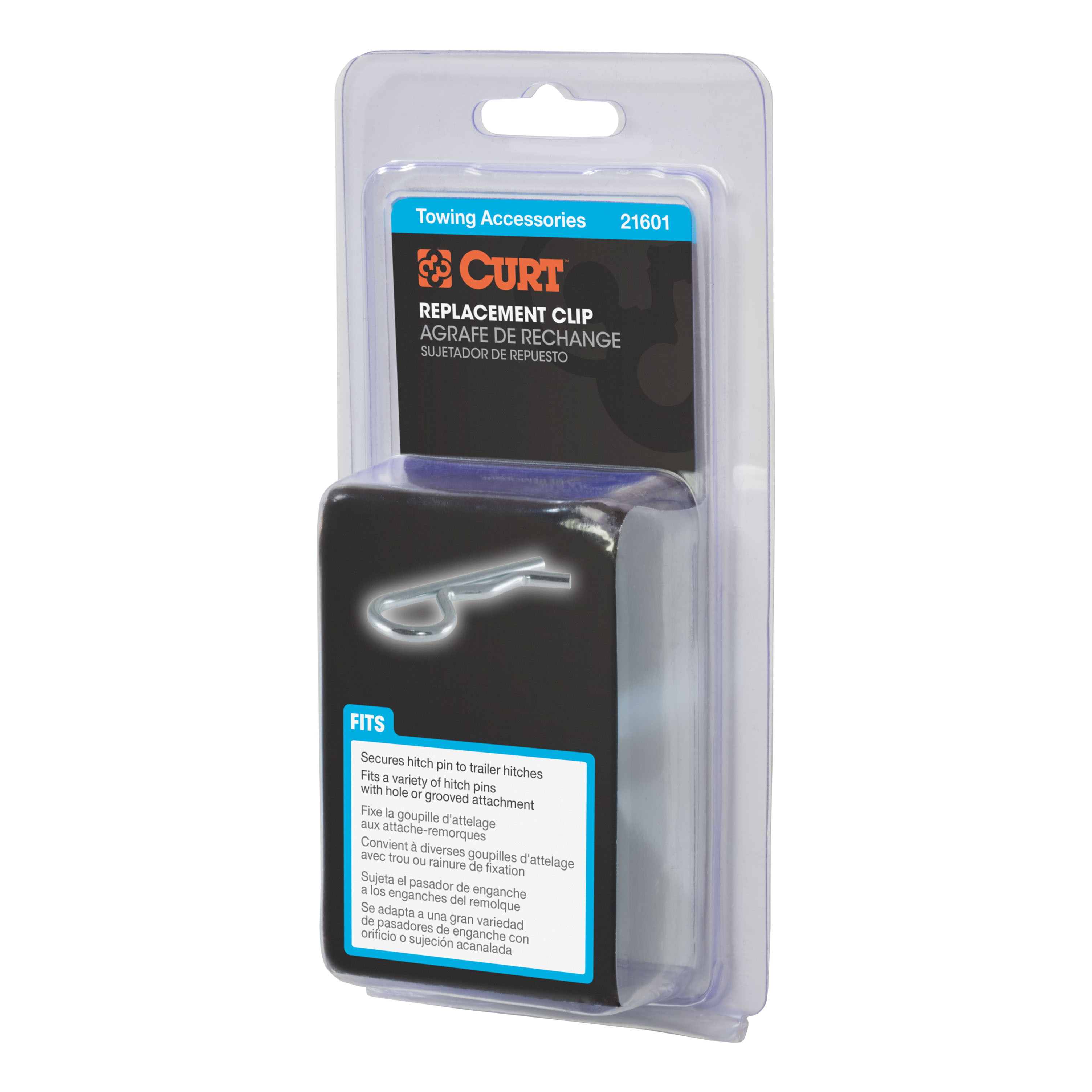 CURT Hitch Clip (Fits 1/2" or 5/8" Pin, Zinc, Packaged) Trailer Hitch thumbnail 5
