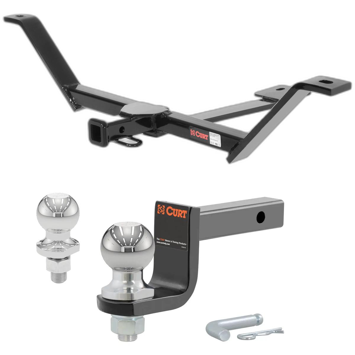 2009-2013 Honda Fit All Class 1 Trailer Hitch, 1-1/4" Receiver + 2" Ball + 1-7/8" Ball Kit thumbnail 0