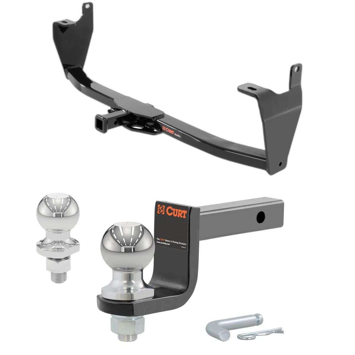2015-2023 Jeep Renegade All Class 2 Trailer Hitch, 1-1/4" Receiver + 2" Ball + 1-7/8" Ball Kit thumbnail 0