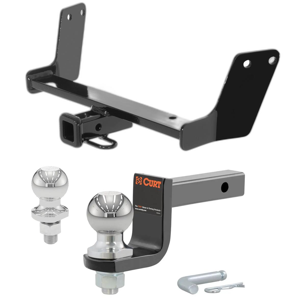2002-2008 Audi A4 Quattro Sedan Class 1 Hitch, 1-1/4" Receiver + 2" Ball + 1-7/8" Ball Kit thumbnail 0