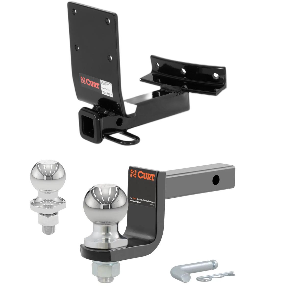 1995-1996 Nissan Maxima Sedan Class 1 Trailer Hitch, 1-1/4" Receiver + 2" Ball + 1-7/8" Ball Kit thumbnail 0