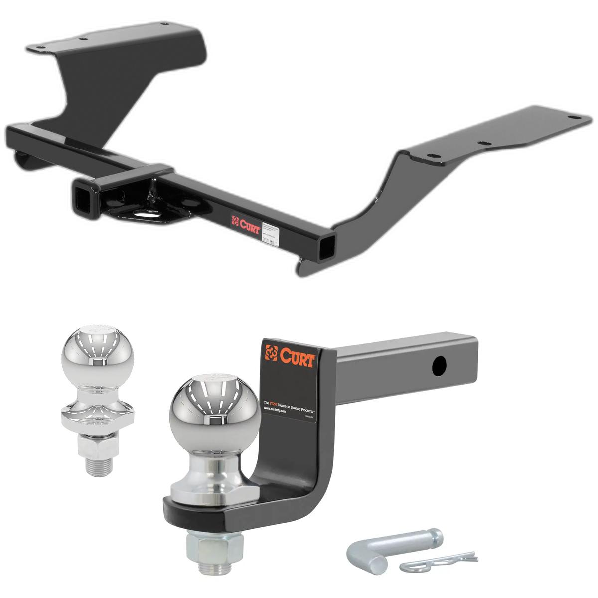 2004-2008 Acura TSX All Class 1 Trailer Hitch, 1-1/4" Receiver + 2" Ball + 1-7/8" Ball Kit thumbnail 0