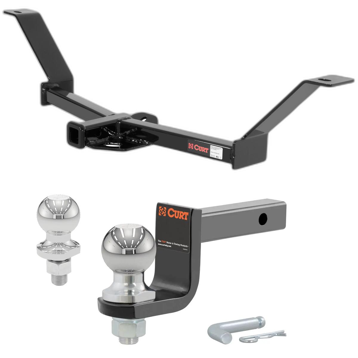 2007-2008 Hyundai Elantra All Class 1 Trailer Hitch, 1-1/4" Receiver + 2" Ball + 1-7/8" Ball Kit thumbnail 0