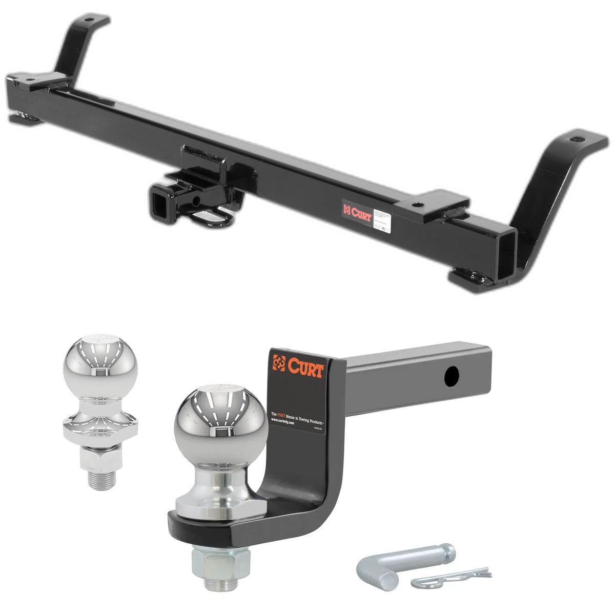1994-2004 Ford Mustang All, Except GT Class 1 Trailer Hitch, 1-1/4" Receiver + 2" Ball + 1-7/8" Ball Kit thumbnail 0