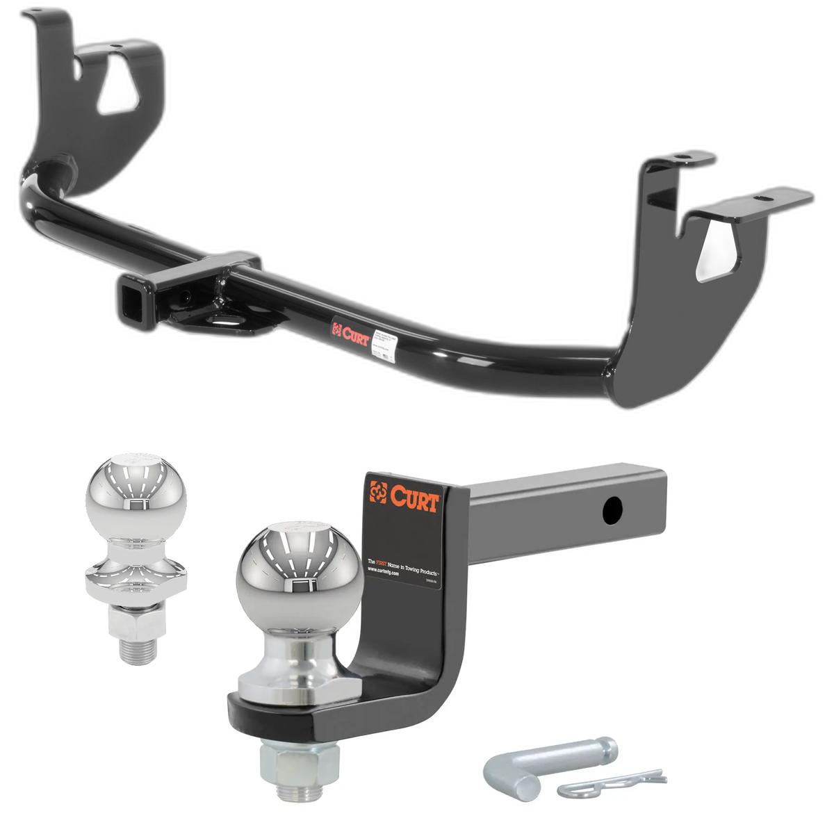 2006-2009 Volkswagen GTI All Class 1 Trailer Hitch, 1-1/4" Receiver + 2" Ball + 1-7/8" Ball Kit thumbnail 0