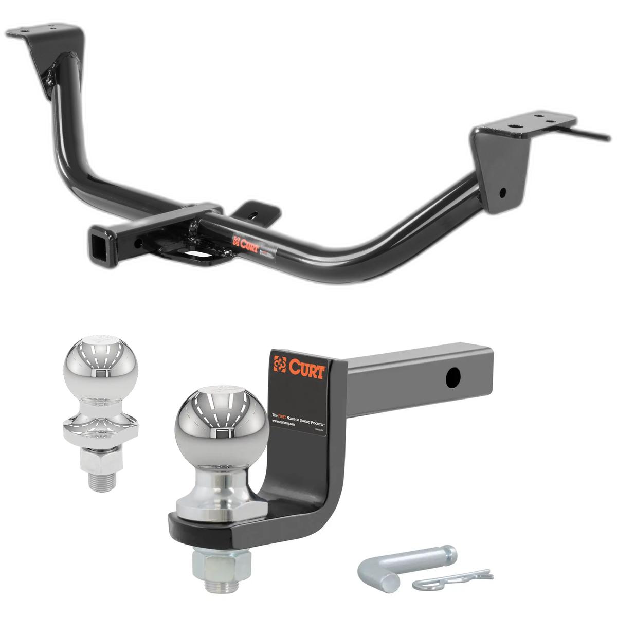 2014-2020 Kia Cadenza All Class 2 Trailer Hitch, 1-1/4" Receiver + 2" Ball + 1-7/8" Ball Kit thumbnail 0