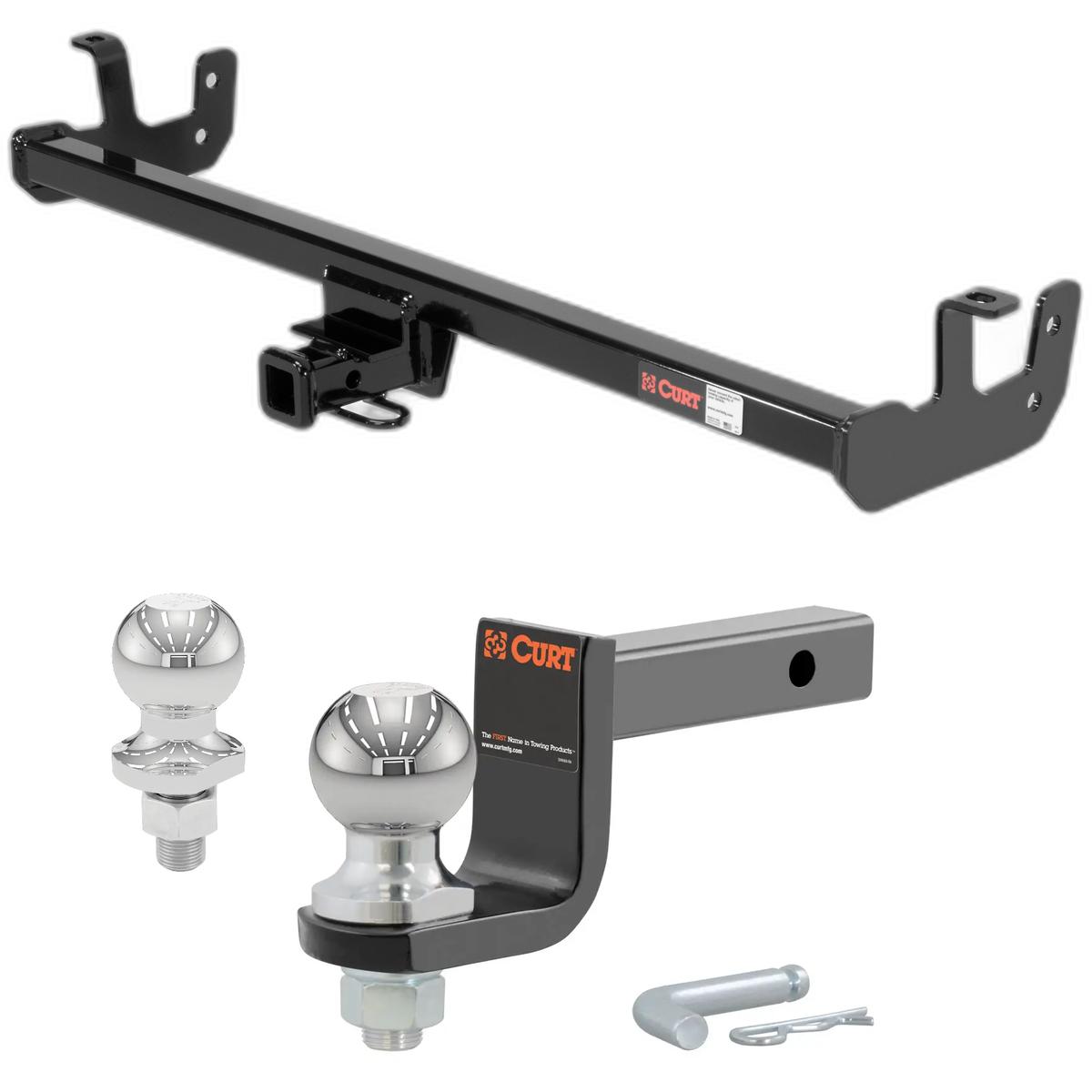 2012-2015 Scion iQ All Class 1 Trailer Hitch, 1-1/4" Receiver + 2" Ball + 1-7/8" Ball Kit thumbnail 0