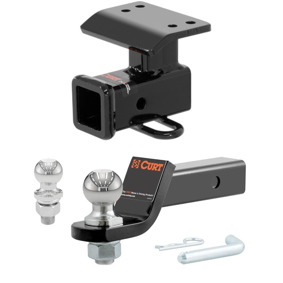 2009-2017 Volkswagen Tiguan All CURT Class 3 Trailer Hitch, 2" Receiver + 2" Ball + 1-7/8" Ball Kit thumbnail 0