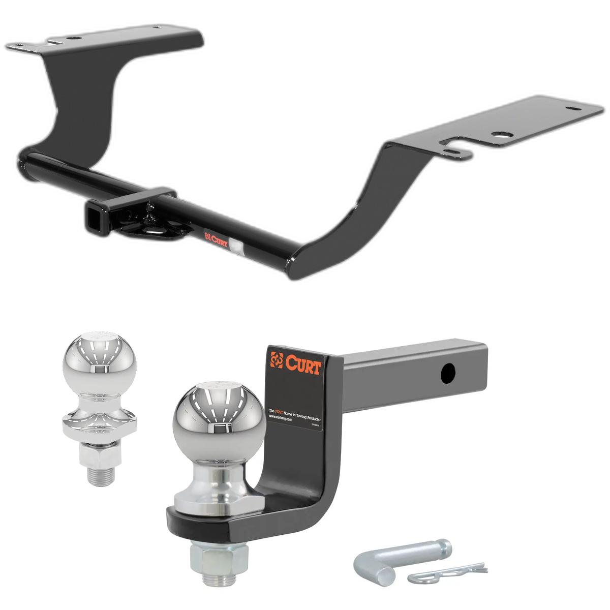 2011-2014 Hyundai Sonata All Class 1 Trailer Hitch, 1-1/4" Receiver + 2" Ball + 1-7/8" Ball Kit thumbnail 0