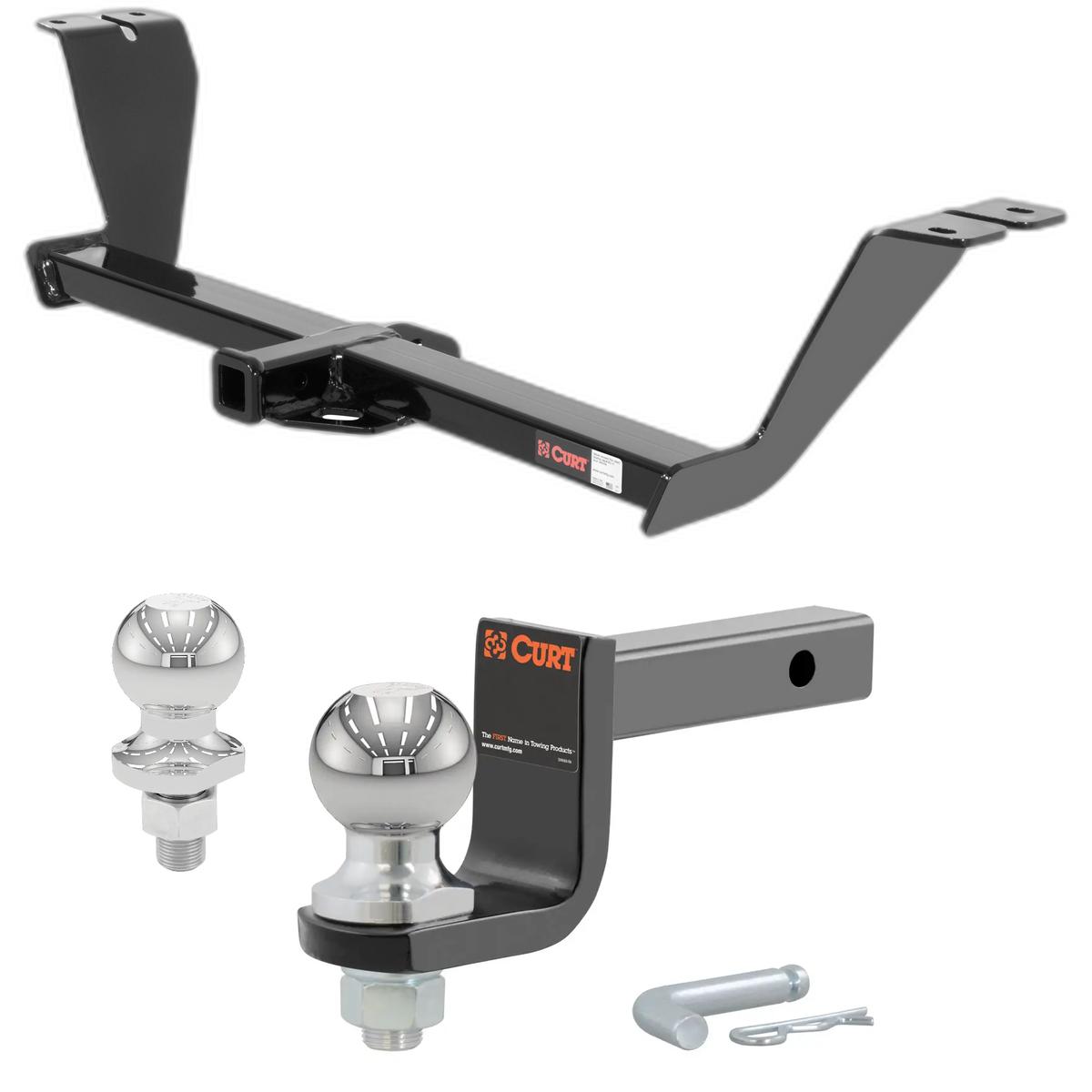 2007-2010 Kia Optima Sedan Class 1 Trailer Hitch, 1-1/4" Receiver + 2" Ball + 1-7/8" Ball Kit thumbnail 0