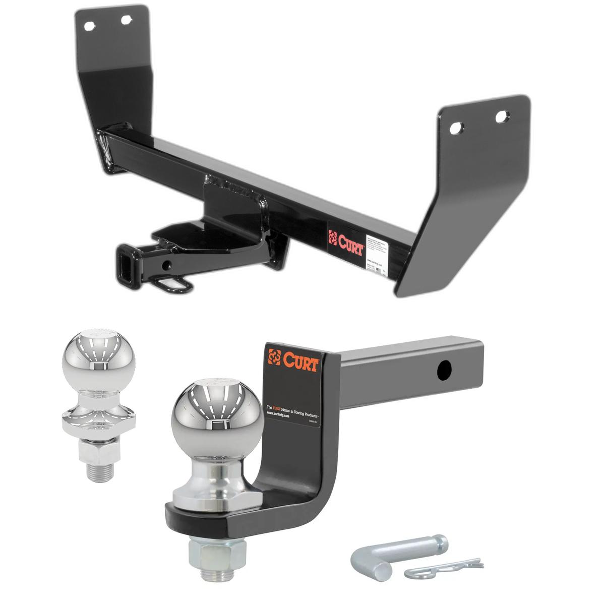 2011-2014 Dodge Avenger All Class 1 Trailer Hitch, 1-1/4" Receiver + 2" Ball + 1-7/8" Ball Kit thumbnail 0