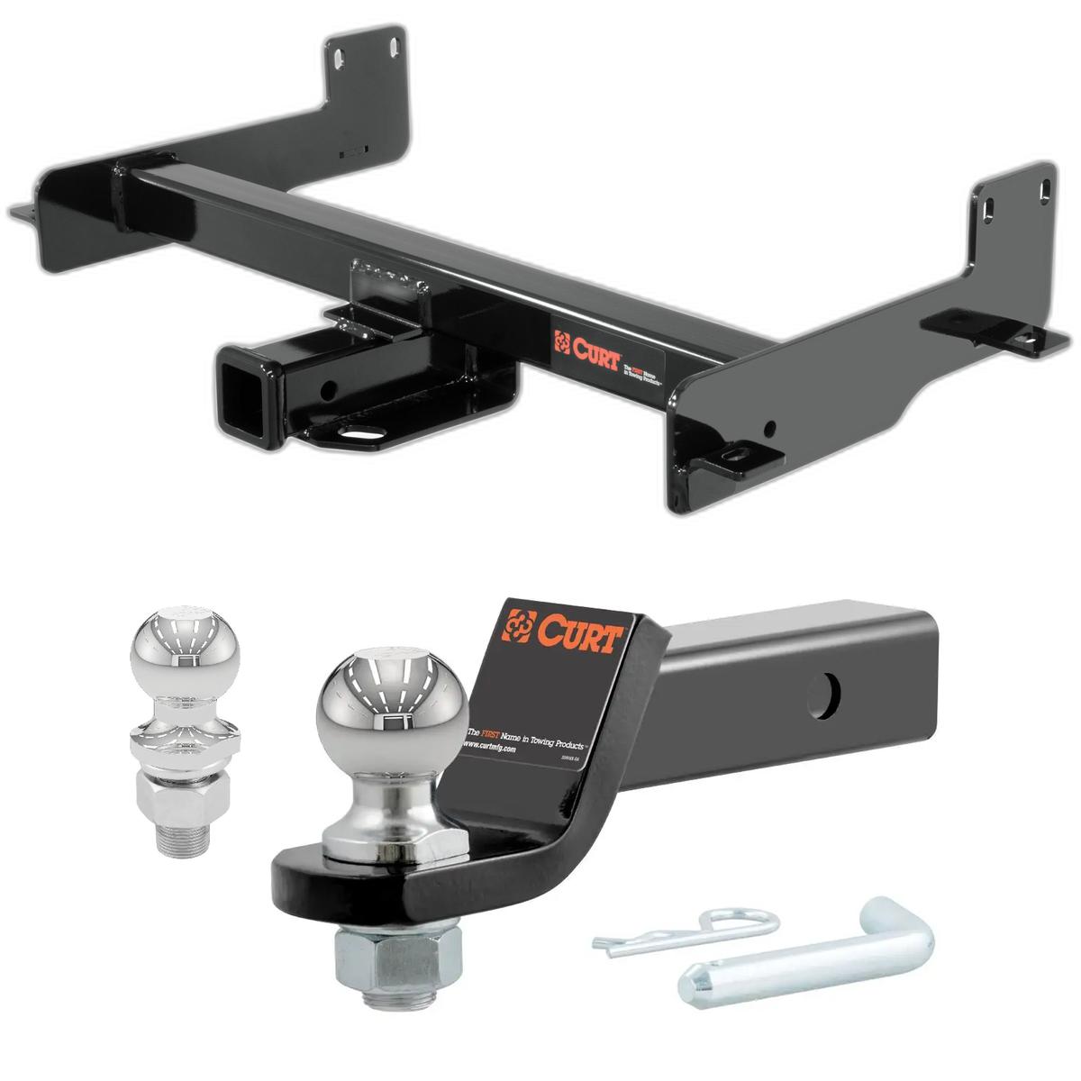 2015-2025 Ford Transit-350 All CURT Class 4 Trailer Hitch, 2" Receiver + 2" Ball + 1-7/8" Ball Kit thumbnail 0