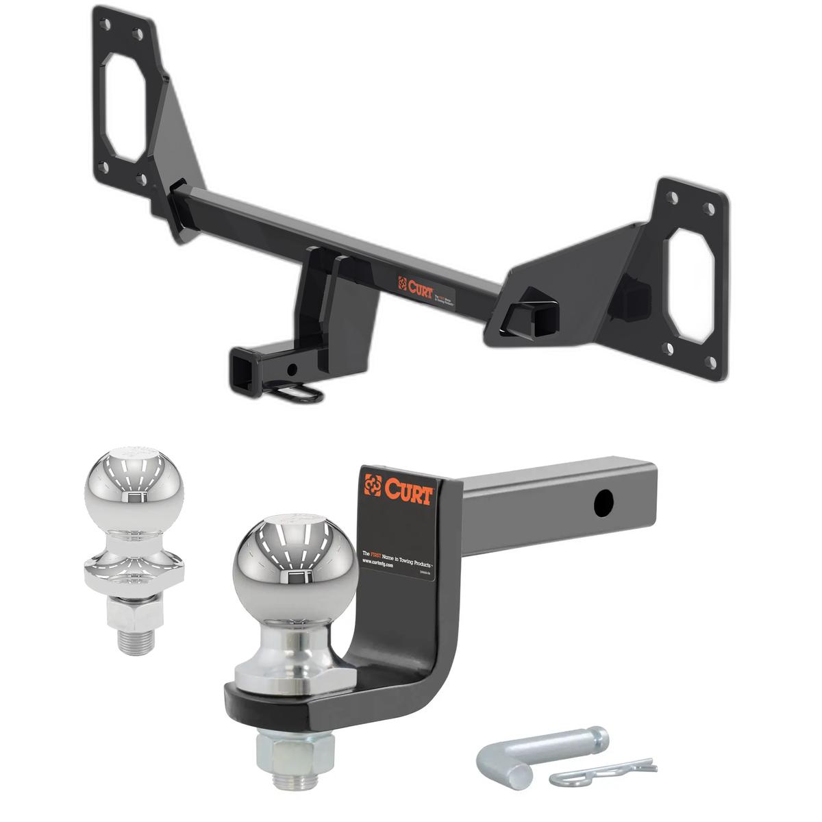 2016-2025 Honda Civic Sedan, excluding center exhaust Class 1 Trailer Hitch, 1-1/4" Receiver + 2" Ball + 1-7/8" Ball Kit thumbnail 0