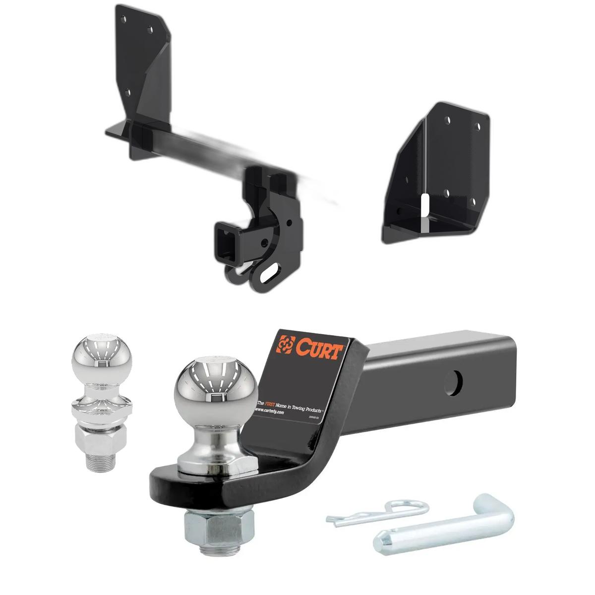 2018-2025 Volvo XC60 All CURT Class 3 Trailer Hitch, 2" Receiver + 2" Ball + 1-7/8" Ball Kit thumbnail 0