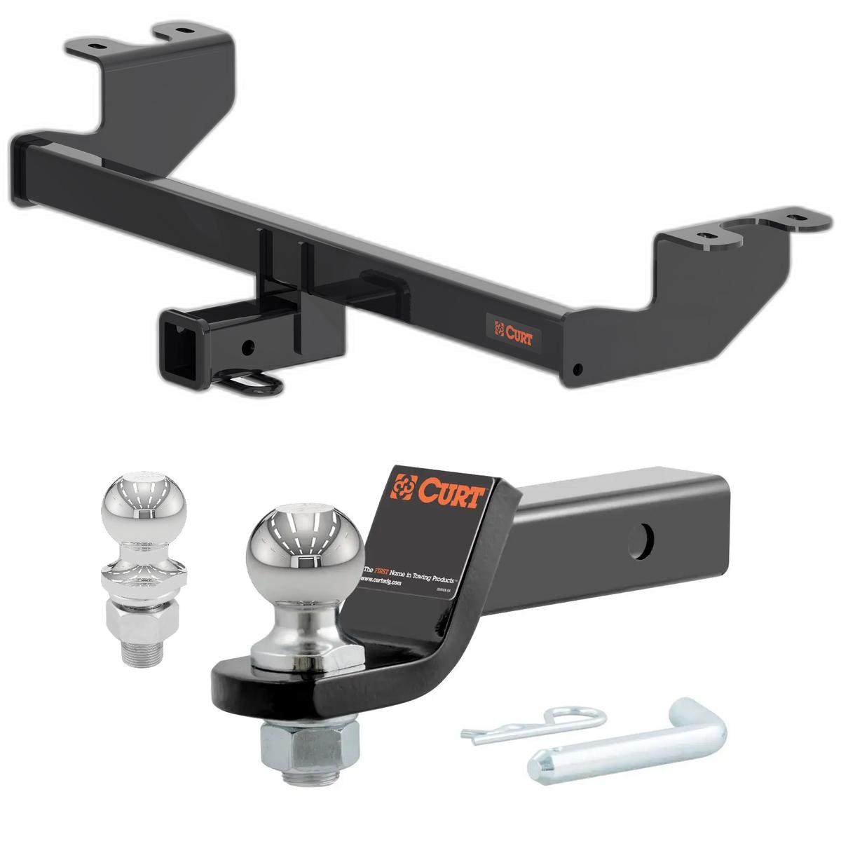 2023-2025 Nissan ARIYA All CURT Class 3 Trailer Hitch, 2" Receiver + 2" Ball + 1-7/8" Ball Kit thumbnail 0