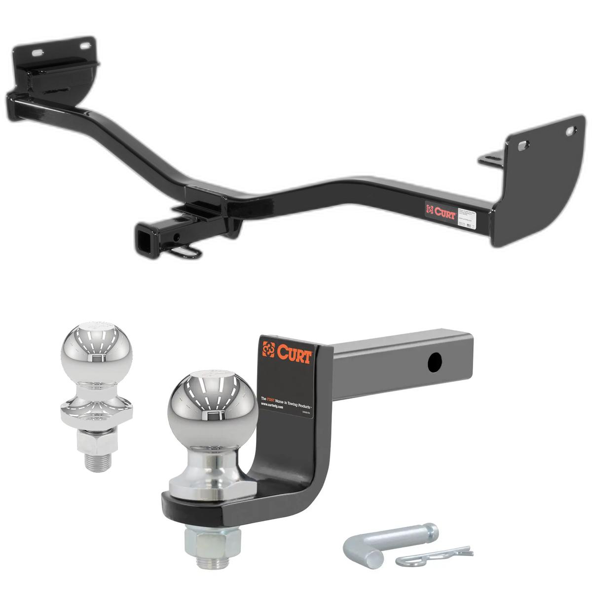 2010-2013 Kia Soul All Class 1 Trailer Hitch, 1-1/4" Receiver + 2" Ball + 1-7/8" Ball Kit thumbnail 0
