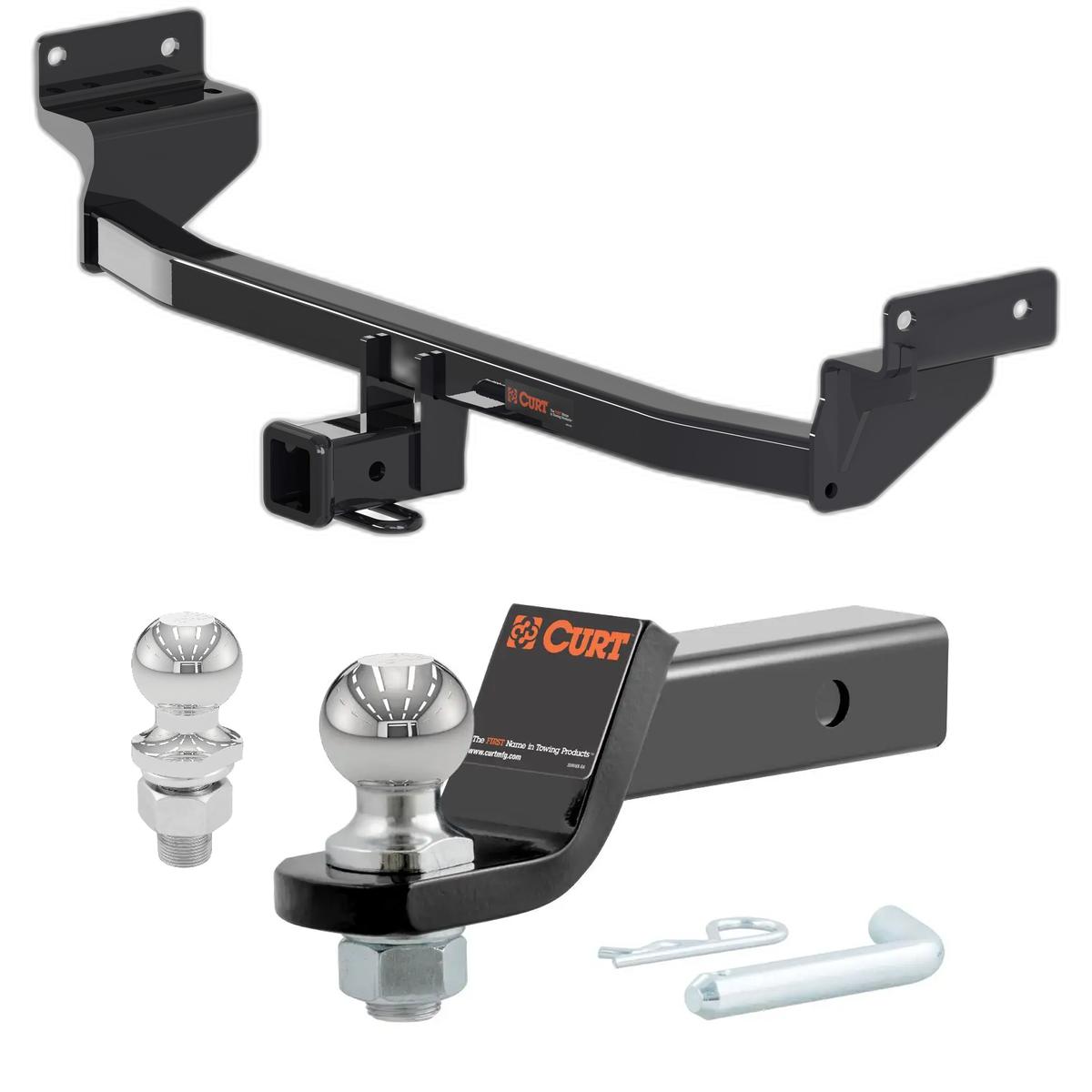 2017-2018 Kia Niro Excluding Plug-In CURT Class 3 Trailer Hitch, 2" Receiver + 2" Ball + 1-7/8" Ball Kit thumbnail 0