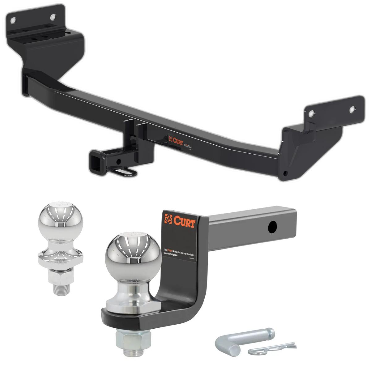 2017-2018 Kia Niro Excluding Plug-In Class 2 Trailer Hitch, 1-1/4" Receiver + 2" Ball + 1-7/8" Ball Kit thumbnail 0