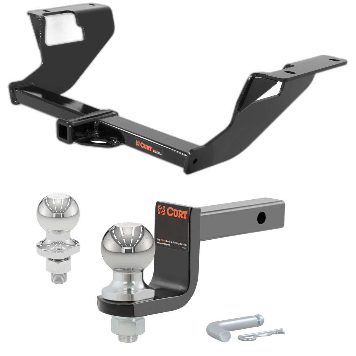 2015-2021 Subaru WRX All Class 1 Trailer Hitch, 1-1/4" Receiver + 2" Ball + 1-7/8" Ball Kit thumbnail 0