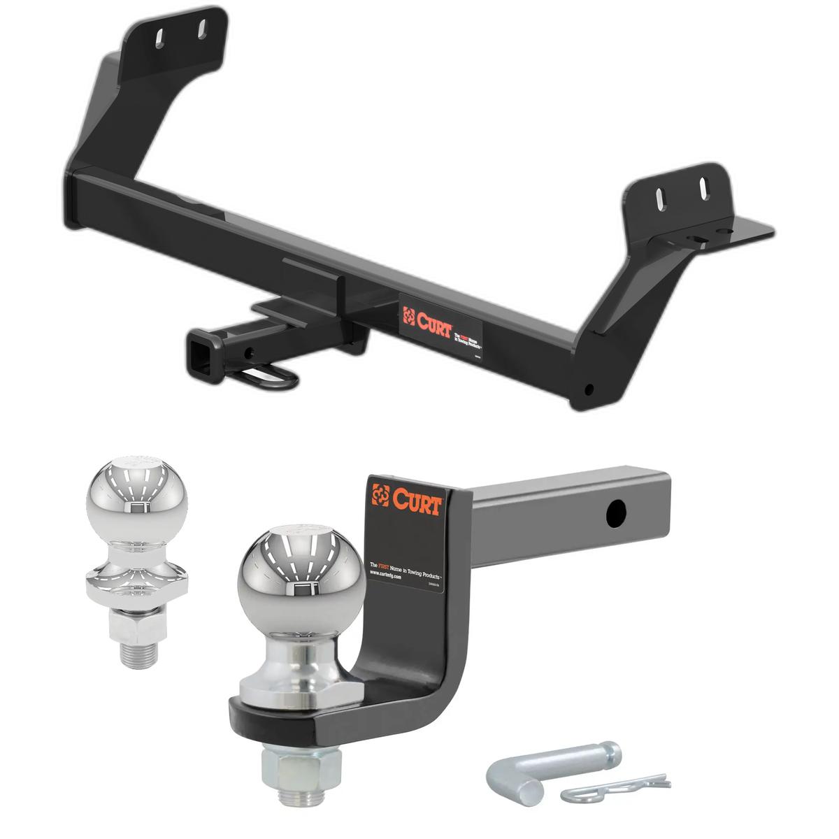 2017-2019 Ford Fusion Sport Class 2 Trailer Hitch, 1-1/4" Receiver + 2" Ball + 1-7/8" Ball Kit thumbnail 0