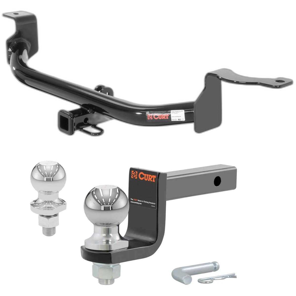 2011-2016 Honda CR-Z All Class 1 Trailer Hitch, 1-1/4" Receiver + 2" Ball + 1-7/8" Ball Kit thumbnail 0