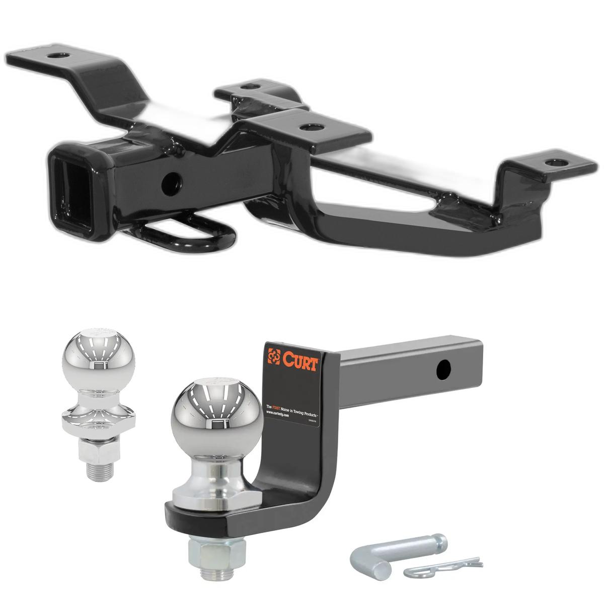1983-1992 Mazda 626 Sedan Class 1 Trailer Hitch, 1-1/4" Receiver + 2" Ball + 1-7/8" Ball Kit thumbnail 0