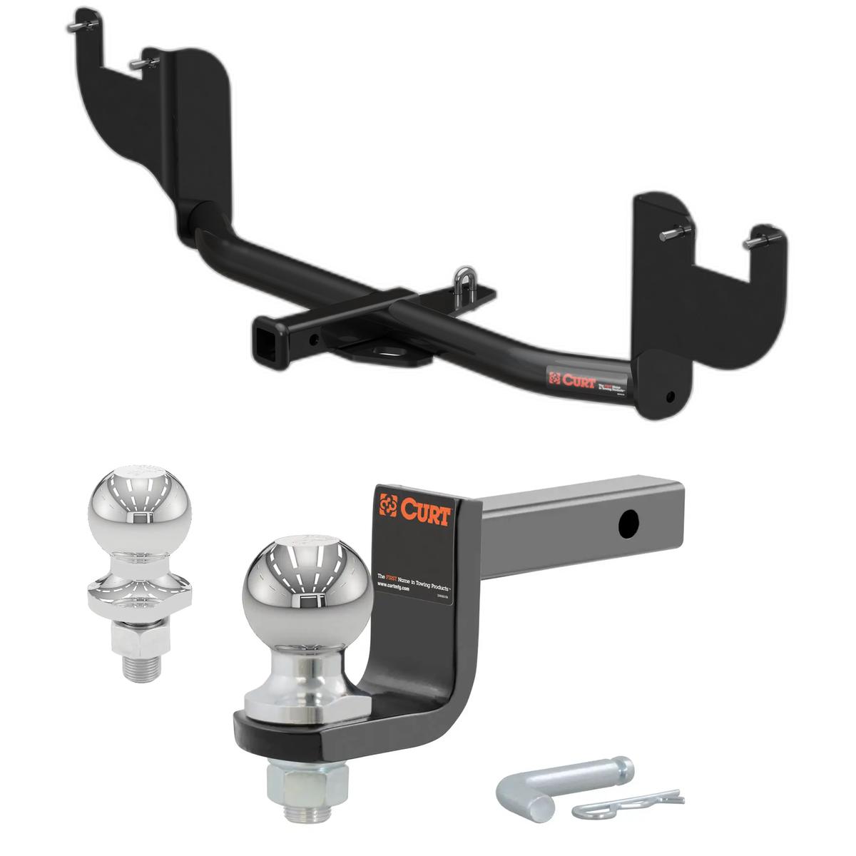 2017-2018 Hyundai Elantra With factory recovery loop Class 1 Trailer Hitch, 1-1/4" Receiver + 2" Ball + 1-7/8" Ball Kit thumbnail 0