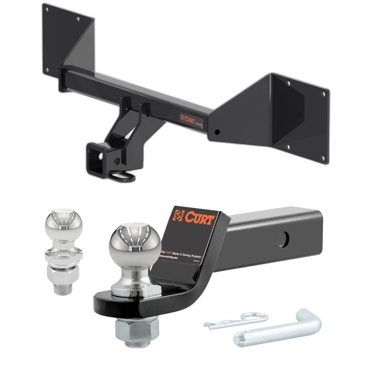 2021-2024 Volkswagen ID.4 Without factory receiver CURT Class 3 Trailer Hitch, 2" Receiver + 2" Ball + 1-7/8" Ball Kit thumbnail 0