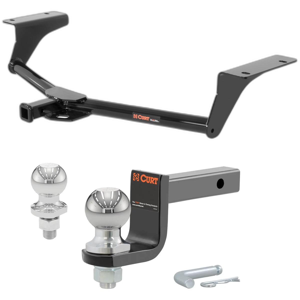 2006-2018 Toyota RAV4 All Class 2 Trailer Hitch, 1-1/4" Receiver + 2" Ball + 1-7/8" Ball Kit thumbnail 0