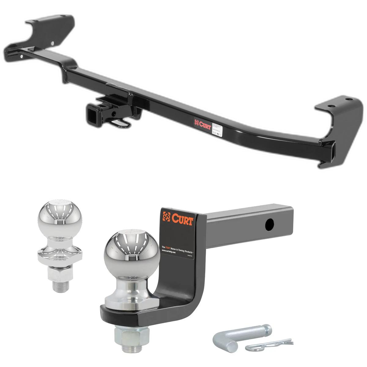 1993-2007 Subaru Impreza All Class 1 Trailer Hitch, 1-1/4" Receiver + 2" Ball + 1-7/8" Ball Kit thumbnail 0