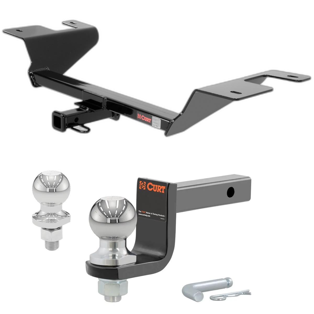 2011-2015 Chevrolet Cruze Except Diesel Class 1 Trailer Hitch, 1-1/4" Receiver + 2" Ball + 1-7/8" Ball Kit thumbnail 0