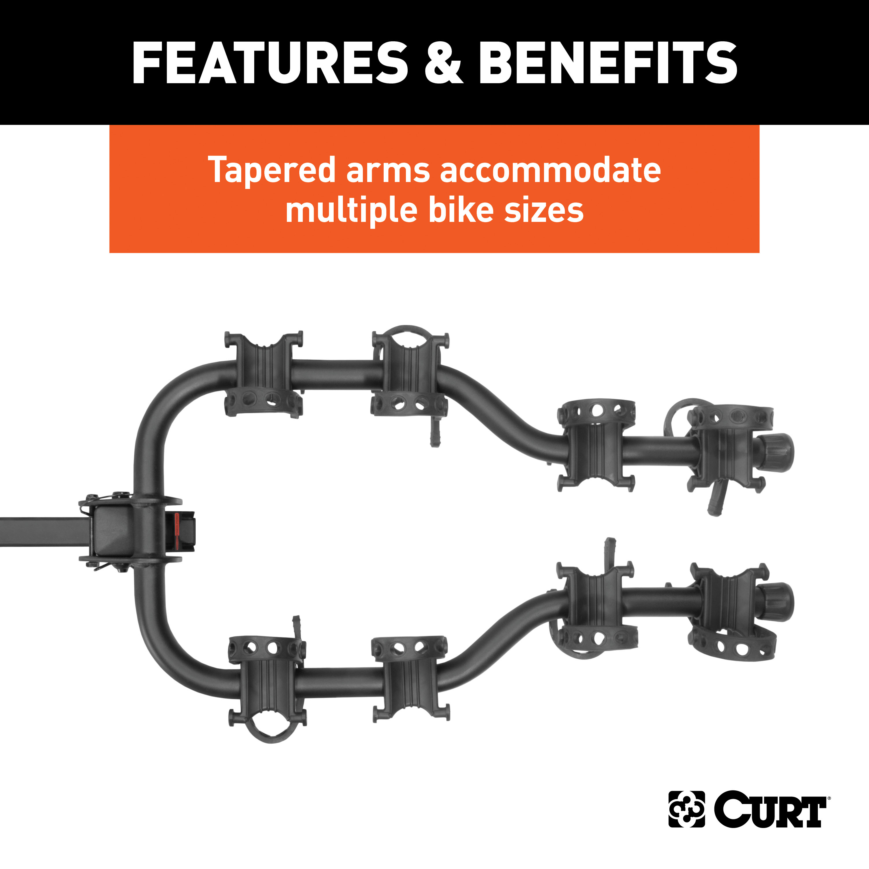CURT Premium Hitch-Mounted Bike Rack (4 Bikes, 2" Shank) Bicycle Rack thumbnail 3