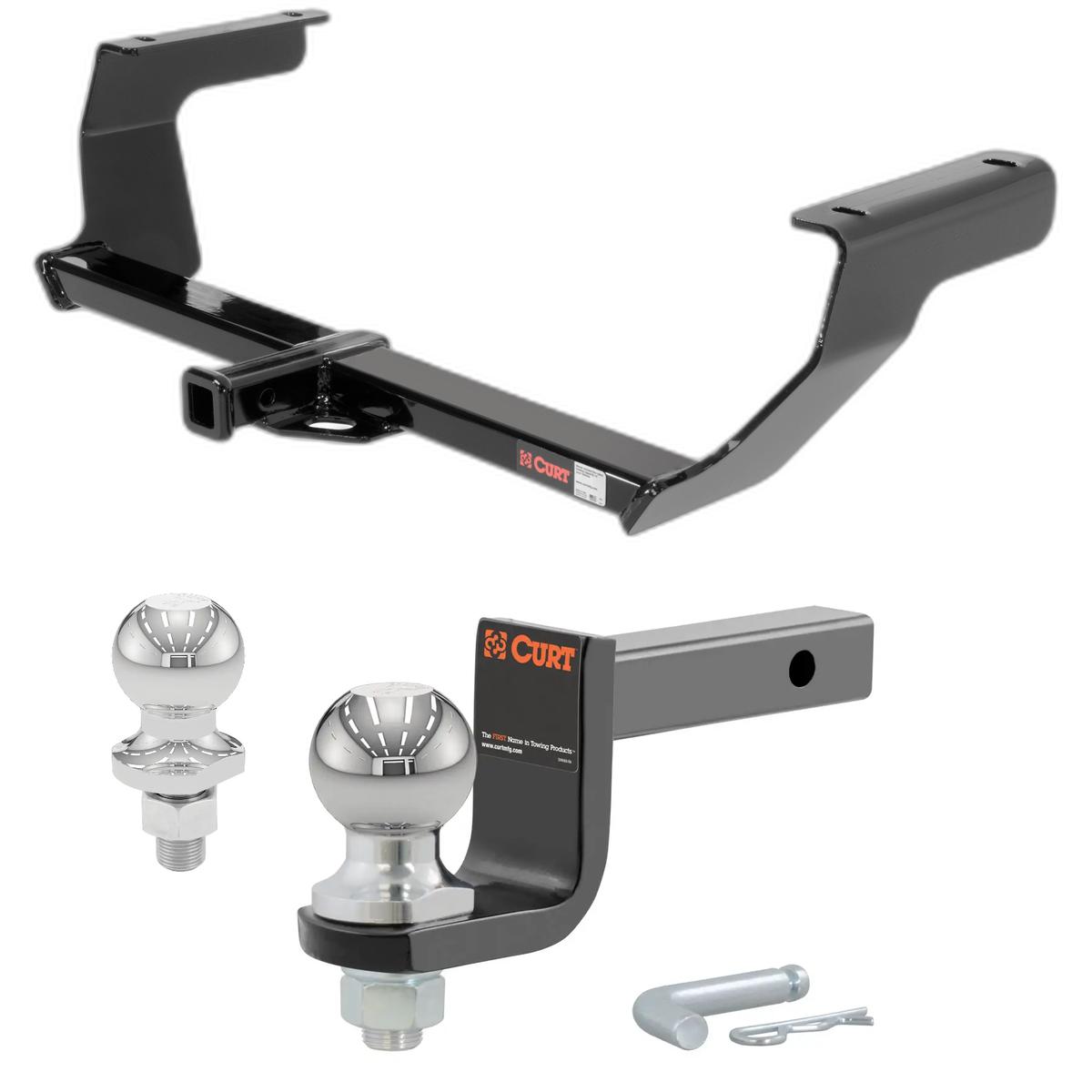 2012-2016 Subaru Impreza Hatchback, excluding WRX and WRX STi Class 1 Trailer Hitch, 1-1/4" Receiver + 2" Ball + 1-7/8" Ball Kit thumbnail 0