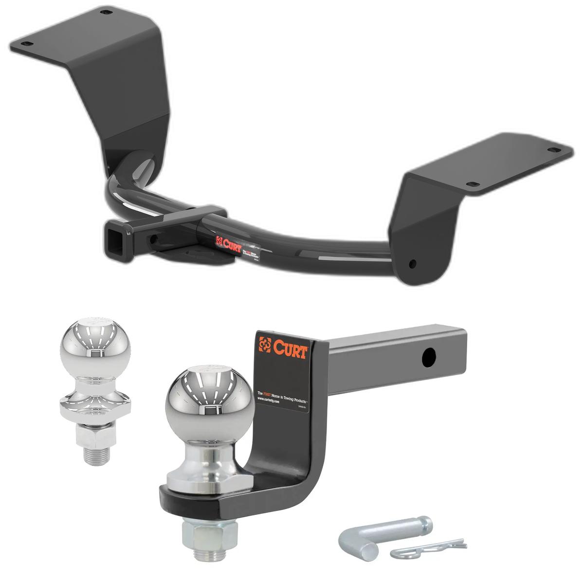 2016-2017 Honda Civic Coupe, excluding Si Class 1 Trailer Hitch, 1-1/4" Receiver + 2" Ball + 1-7/8" Ball Kit thumbnail 0