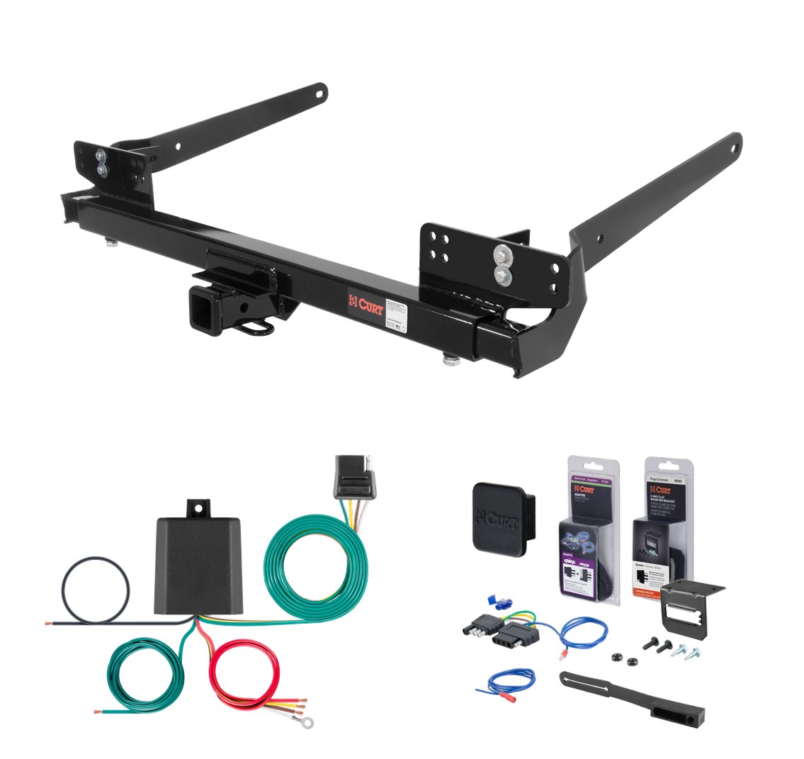1978 - 1983 Jeep CJ5 Curt 2" Class 3 Trailer Tow Hitch + 5-Flat Wiring Kit Tow Boat/Utility Trailer with Surge Brakes 13412 thumbnail 0