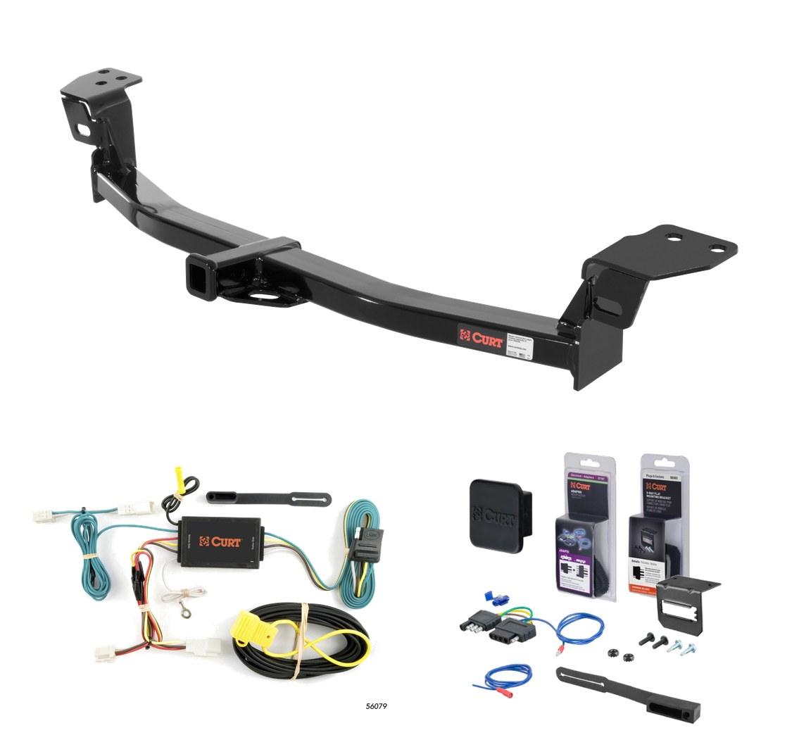 2010 - 2011 Toyota Camry Hybrid Only (Excluding SE) Curt 1-1/4" Class 2 Trailer Tow Hitch + 5-Flat Wiring Kit Tow Boat/Utility Trailer with Surge Brakes 12343 thumbnail 0