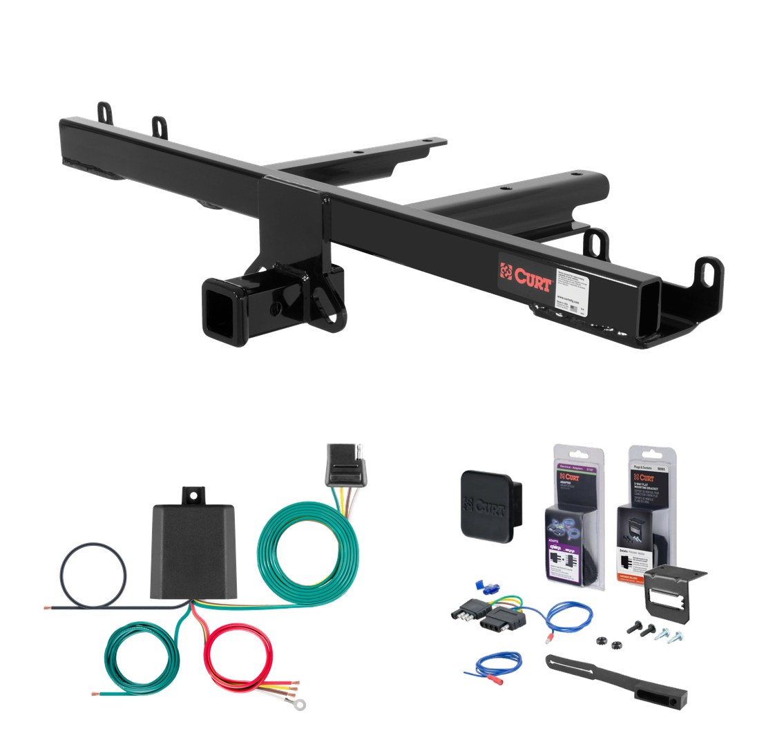 2006 - 2011 Mercedes-Benz ML350 Excluding BlueTec or air ride suspension Curt 2" Class 3 Trailer Tow Hitch + 5-Flat Wiring Kit Tow Boat/Utility Trailer with Surge Brakes 13342 thumbnail 0