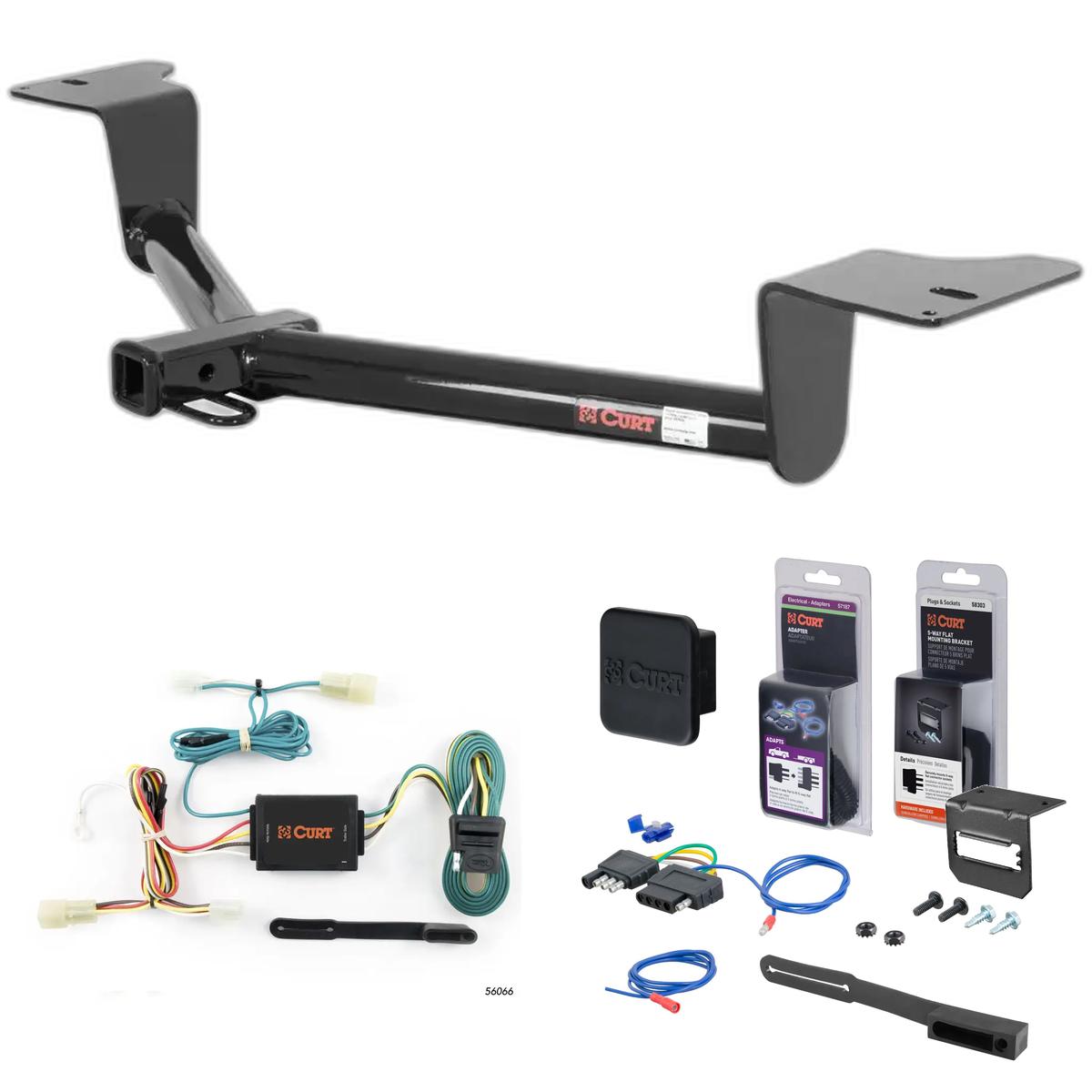 08 - 09 Suzuki SX4 Sedan Curt 1-1/4" Class 1 Trailer Tow Hitch + 5-Flat Wiring Kit Tow Boat/Utility Trailer with Surge Brakes 11446 thumbnail 0