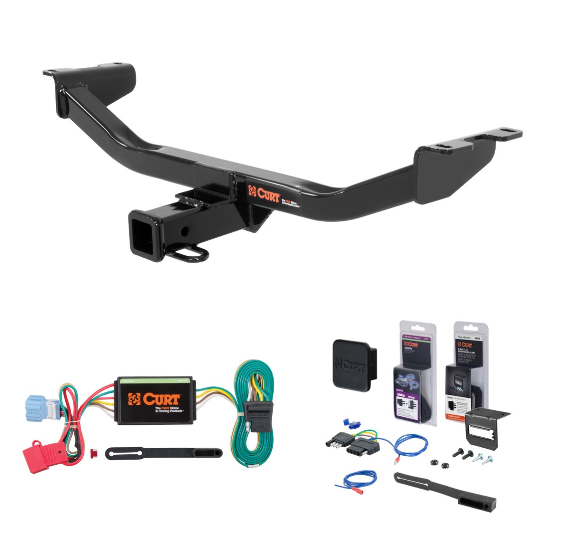 2013 - 2018 Acura RDX Curt 2" Class 3 Trailer Tow Hitch + 5-Flat Wiring Kit Tow Boat/Utility Trailer with Surge Brakes 13130 thumbnail 0