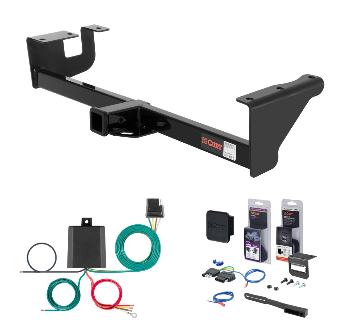 2013 Suzuki Grand Vitara Excluding XL-7 Curt 2" Class 3 Trailer Tow Hitch + 5-Flat Wiring Kit Tow Boat/Utility Trailer with Surge Brakes 13001 thumbnail 0