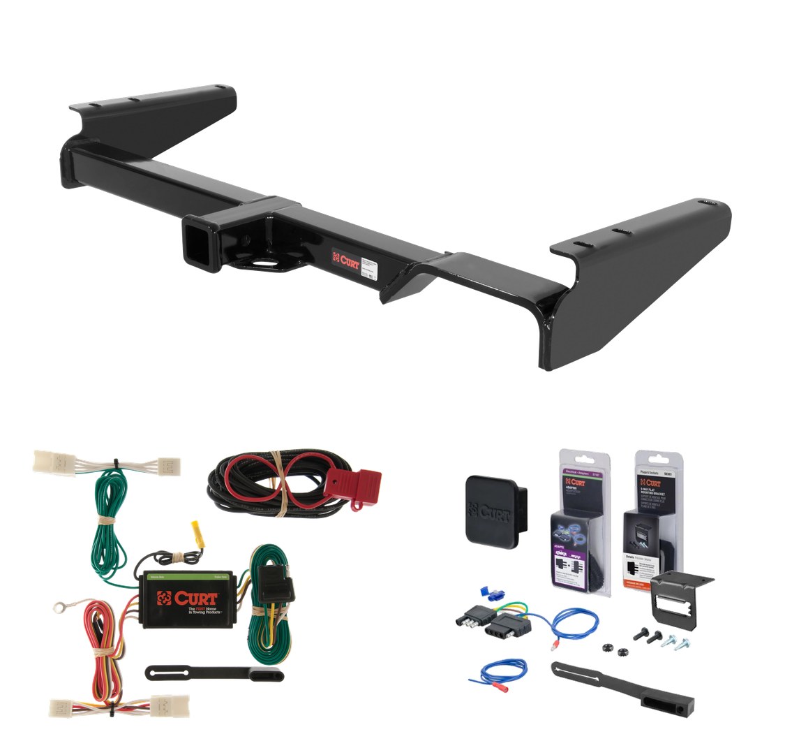 2001 - 2003 Toyota Highlander Curt 2" Class 3 Trailer Tow Hitch + 5-Flat Wiring Kit Tow Boat/Utility Trailer with Surge Brakes 13429-11 thumbnail 0
