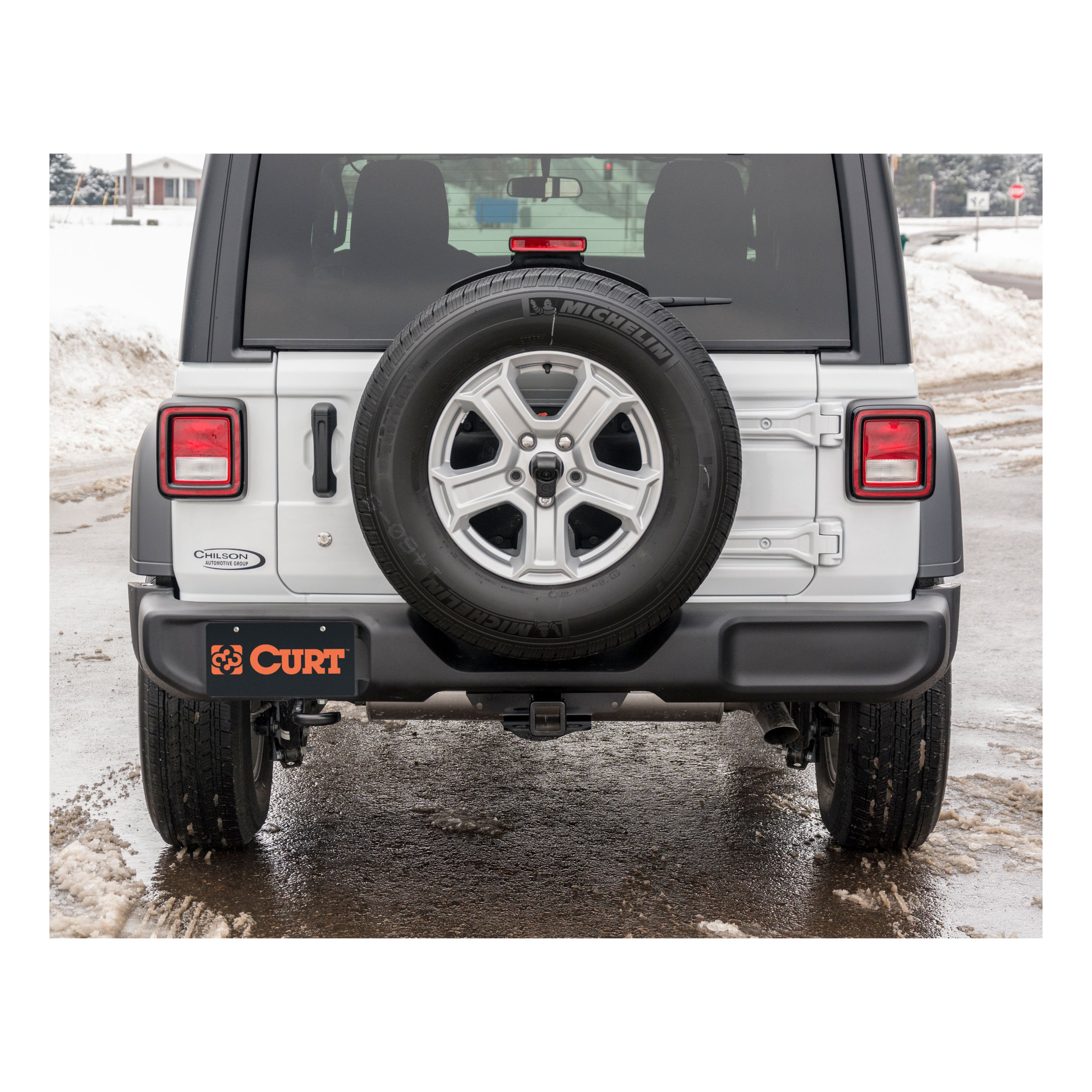 2018 - 2026 Jeep Wrangler JL, excluding diesel Curt 2" Class 3 Trailer Tow Hitch + 5-Flat Wiring Kit Tow Boat/Utility Trailer with Surge Brakes 13392 thumbnail 8